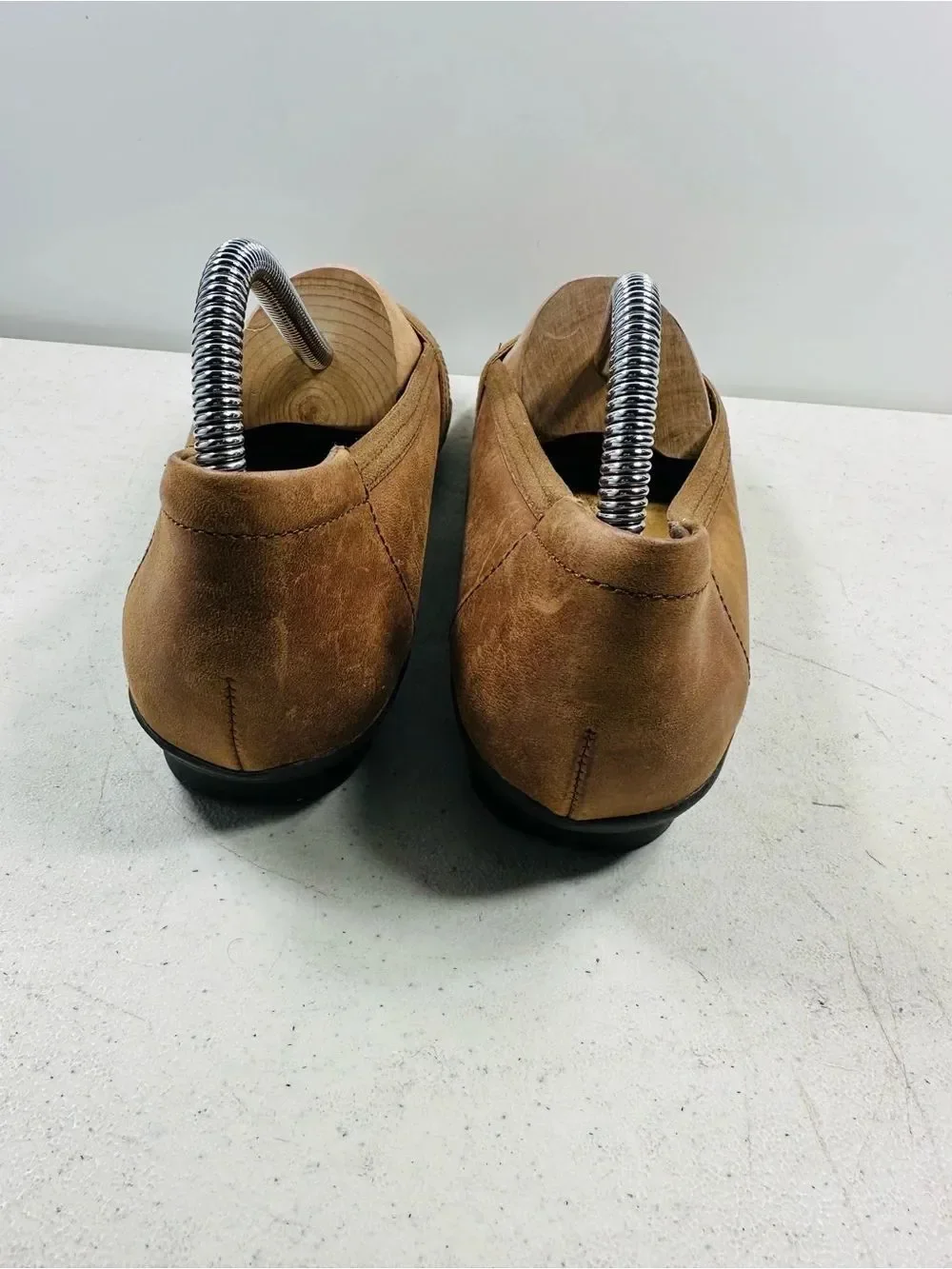 Clarks Sara Erin Flats Womens 10M Brown Cushioned Comfort Slip On Shoes